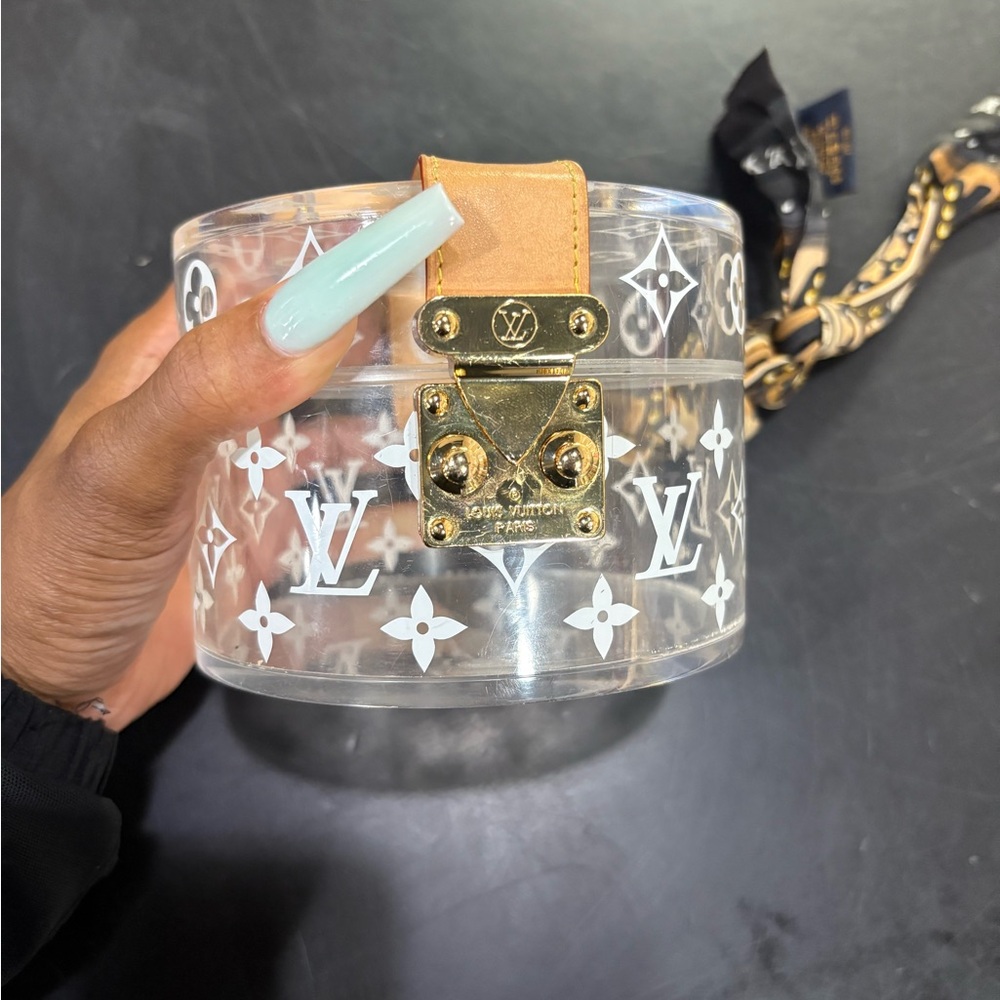 Louis Vuitton Transparent Monogram Cuff with Gold Accents